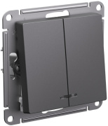 фото Выключатель двухклавишный с подсветкой  Systeme Electric ATN001453