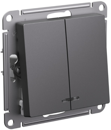 Изображение товара Двухклавишный выключатель с подсветкой Systeme Electric ATN001453