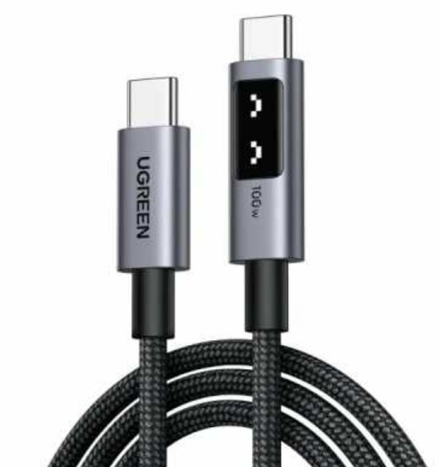 

Кабель UGREEN L509 35512_ UNO Type C 2.0 Male To Type C 2.0 Male Robot 5A Data Cable. длина: 2м. цвет: черный/серый, L509