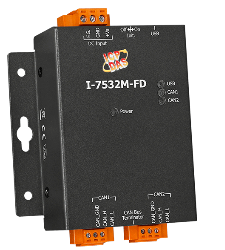 

Повторитель ICP DAS I-7532M-FD CR 2-port CAN/CAN FD Bridge (RoHS), I-7532M-FD CR
