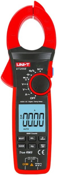 Изображение товара Токовые клещи UNI-T UT205E для измерения переменного тока до 1000 А