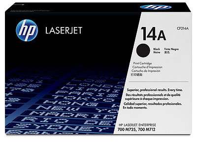 

Картридж HP 14A CF214A для LaserJet 700 MFP M712, черный, 14A