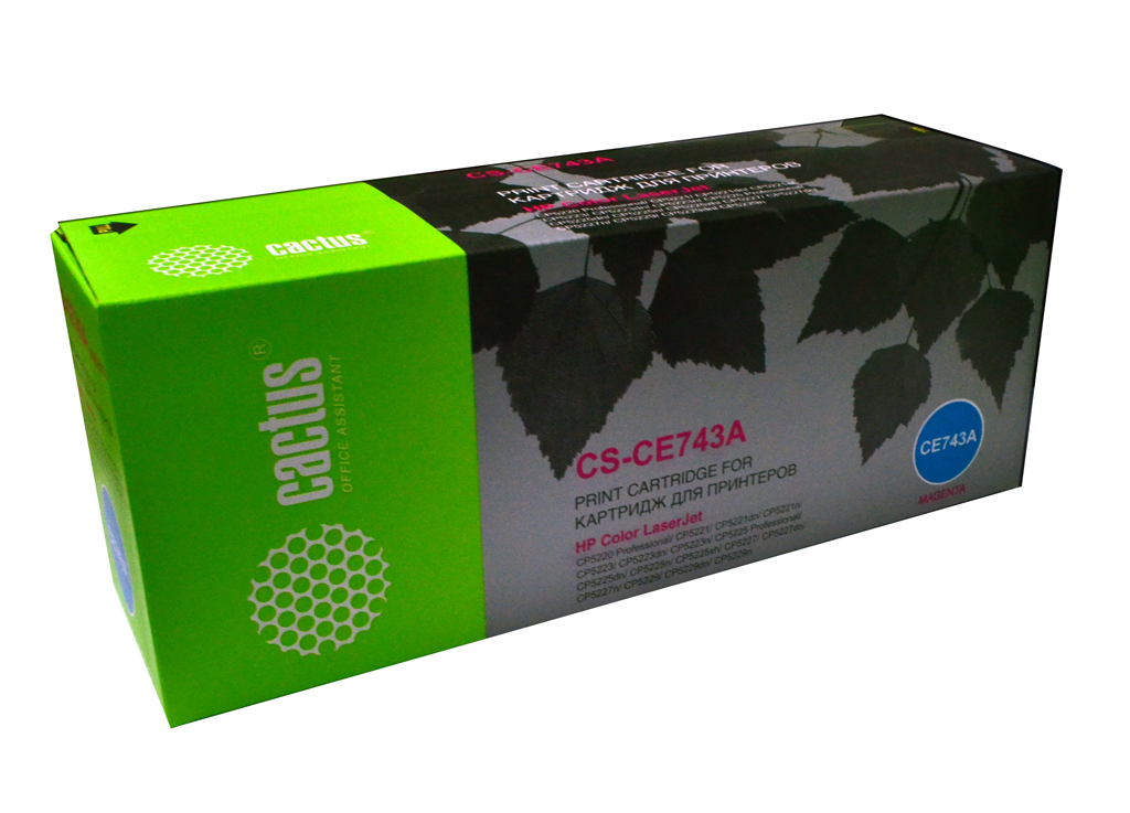

Картридж Cactus CS-CE743A для HP Color LaserJet CP5220 Professional CP5221 magenta,7 300 стр, CS-CE743A