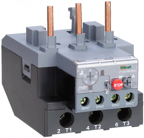 Изображение товара Тепловое реле DEKraft 23179DEK для защиты электродвигателей 3 полюса
