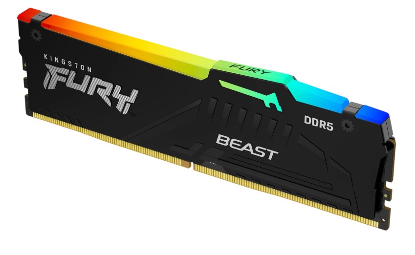 

Оперативная память DDR5 64GB Kingston FURY KF556C40BBA-64 Beast Black PC5-44800 5600Mhz CL40 2RX8 1.25V 288-pin 32Gbit RGB XMP (retail), KF556C40BBA-64