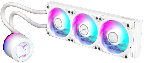 

Система охлаждения жидкостная GIGABYTE GP-AORUS WATERFORCEX II 360I LGA115x/1700/1200/AM4/AM5/TR4/TR5, (TDP 300W, 800-2400rpm, 72CFM, 37,5dBa, RGB, 4-, GP-AORUS WATERFORCEX II 360I