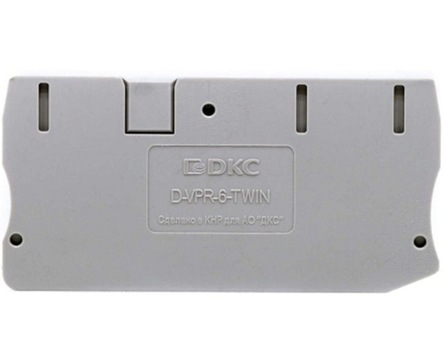

Торцевой изолятор DKC D-VPR-6-TWIN для клемм VPR-6-TWIN, "Nuputuk", D-VPR-6-TWIN