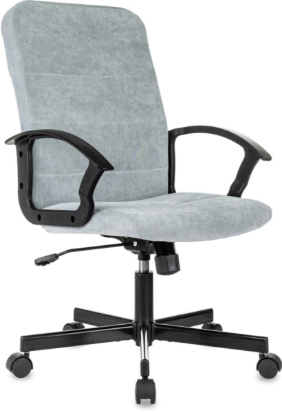 Изображение товара Кресло Бюрократ TRIEST FABRIC серая-голубая ткань — офисное кресло