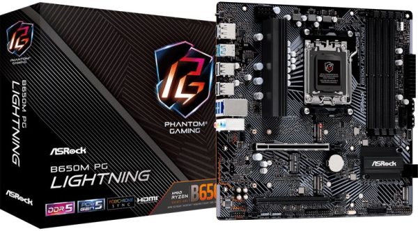 Изображение товара Материнская плата ASRock B650M PG LIGHTNING для игровых ПК AMD