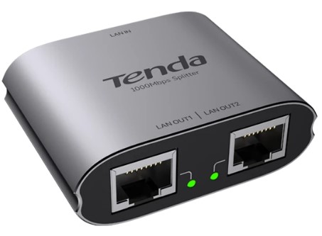 

Разветвитель Tenda SG103M для интернет кабеля, LAN in 1х1 Гбит/с, LAN out 2х1 Гбит/с, питание по Type-C, SG103M