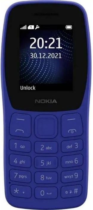 

Мобильный телефон Nokia 105 TA-1423 SS EAC2+ SP01Z07Z1949Y BLUE, 105 TA-1423 SS EAC2+