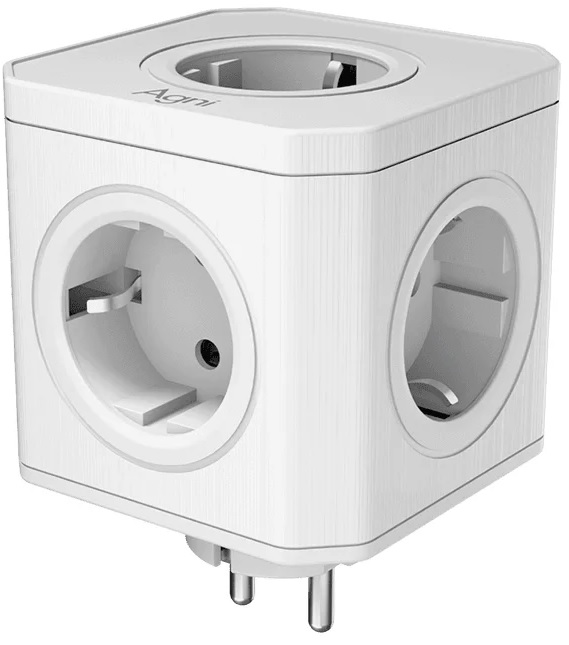 

Тройник AGNI TP-VE5E-white 5 розеток, 16А, 4000Вт, 220-250В, белый, TP-VE5E-white