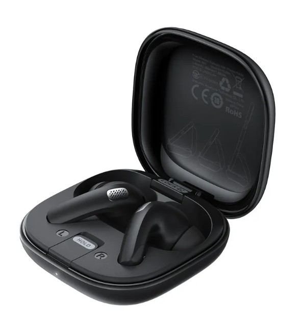 Наушники беспроводные ACEFAST W4 TWS Earbuds With Stand For Phone с подставкой для телефона. Цвет: черный