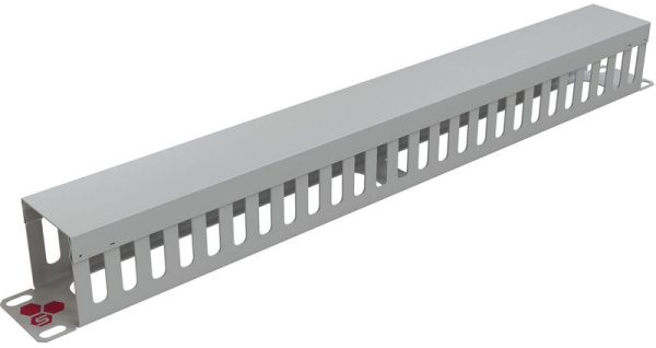 Изображение товара Кабельный организатор SYSMATRIX SA 0021.011 1U с крышкой для 19 дюймовых шкафов