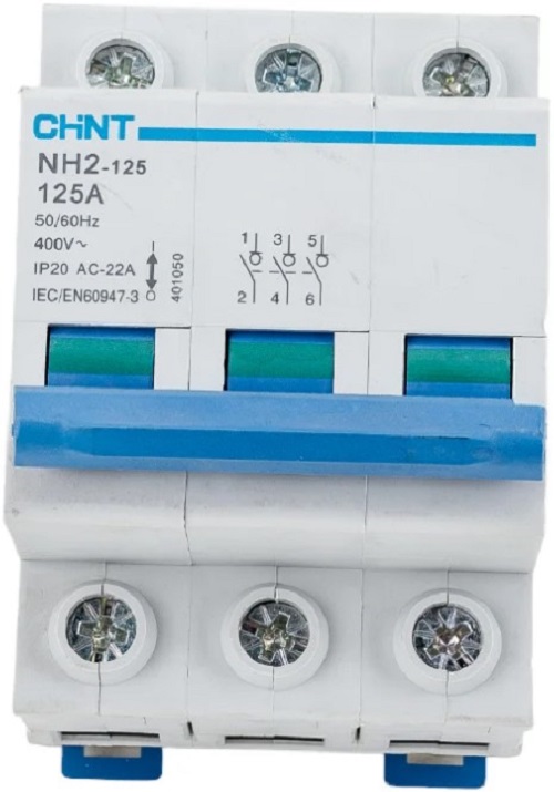 

Выключатель нагрузки CHINT 401050 3P, 125А, NH2-125, 401050