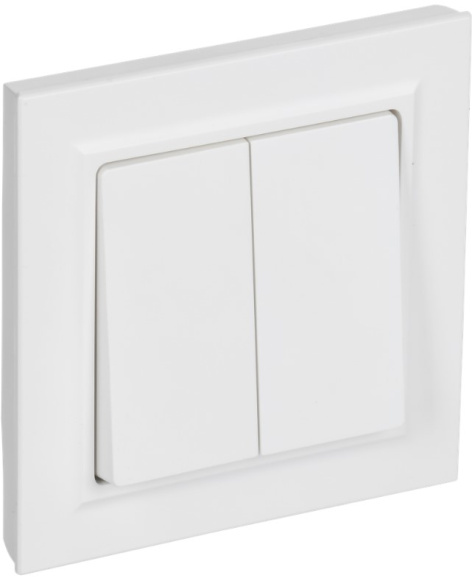 Изображение товара Выключатель двухклавишный IEK BR-V20-0-10-K91-F