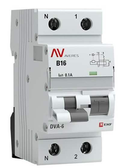 фото Автомат дифференциальный EKF rcbo6-1pn-16B-100-ac-av в Красноярске