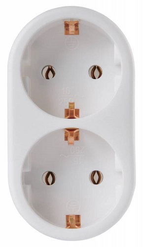 

Разветвитель Buro BU-PS2G-W 2 розетки, белый (пакет ПЭ), BU-PS2G-W