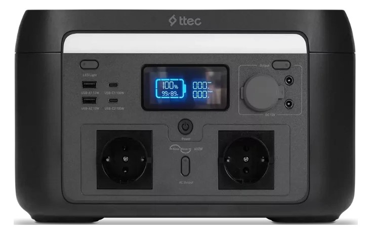 

Аккумулятор внешний портативный TTEC PowerMax Pro 2PS002S 600W Portable Power Station. Цвет: черный, PowerMax Pro