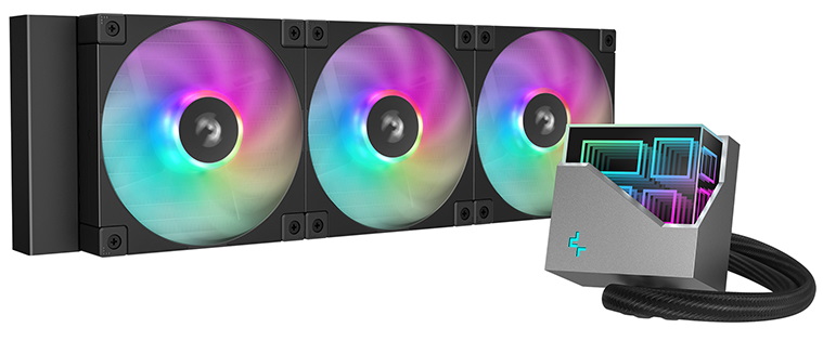 

Система охлаждения жидкостная Deepcool LT360 ARGB BK LGA1151/1200/1700/AM5/AM4 (Cu, 600-2400RPM, 72,04CFM, 38,7dBa, 4-pin PWM) ret, LT360 ARGB BK