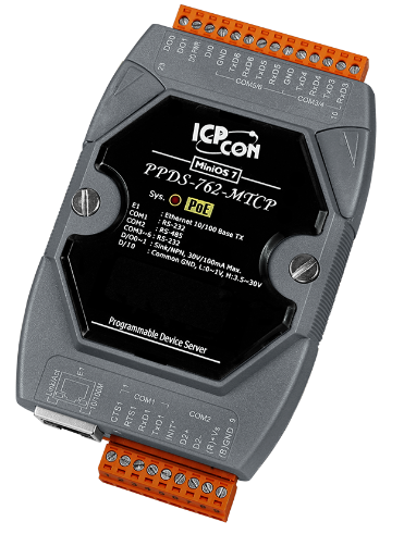 

Преобразователь ICP DAS PPDS-762-MTCP CR Programmable Device Server with PoE, Modbus Gateway, 5 RS-232 ports and 1 RS-485 port, PPDS-762-MTCP CR