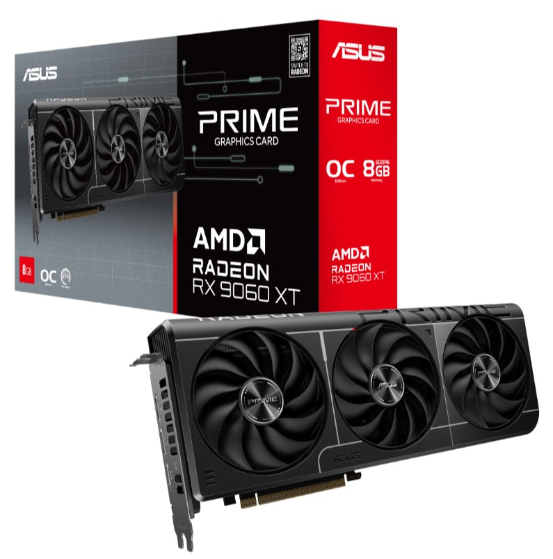 

Видеокарта PCI-E ASUS Radeon RX 9060 XT PRIME OC (PRIME-RX9060XT-O8G) 90YV0MI0-M0NA00 8GB GDDR6 128bit HDMI 2*DP, Radeon RX 9060 XT PRIME OC (PRIME-RX9060XT-O8G)