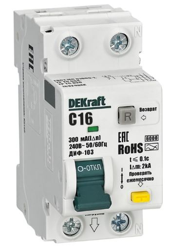 Изображение товара Автомат DEKraft 16329DEK - защита электросети, надежное устройство