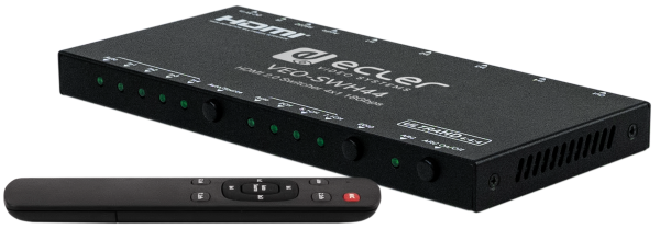 Изображение товара Автокоммутатор HDMI Ecler VEO-SWH44 4х1 4K управление пультом и RS-232