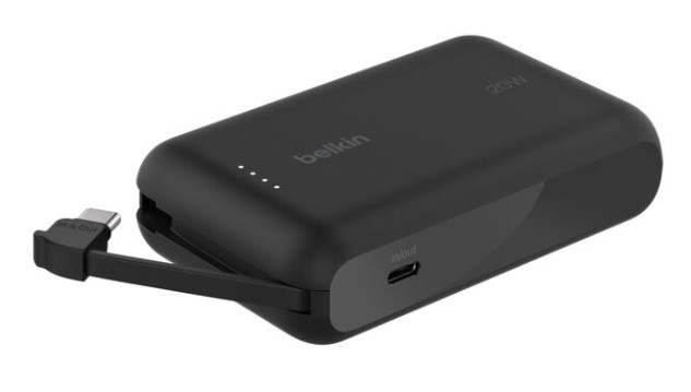 

Аккумулятор внешний Belkin BPB021hqBK 10000mAh USB-C 20W со встроенным кабелем USB-C. Цвет: черный, BPB021hqBK