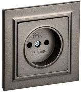 фото Розетка без заземления в сборе  IEK BR-R10-10-K45-F