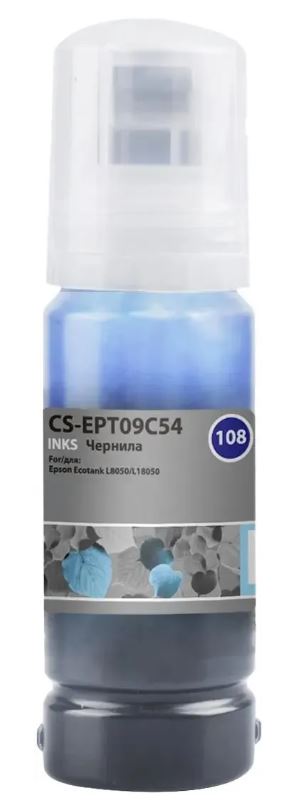 

Чернила Cactus CS-EPT09C54 108 светло-голубой 70мл для Epson Ecotank L8050/L18050, CS-EPT09C54