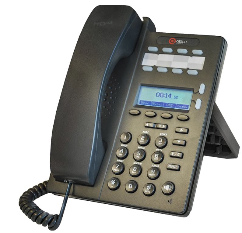 

VoIP-телефон QTECH QVP-100 2 линии SIP, 33 кл, включая 13 программируемых, LCD экран 128*64 с подсветкой, 2*Ethernet RJ-45 LAN/PC, БП в комплекте, QVP-100