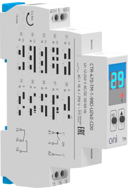 Изображение товара Реле времени ONI CTR-470-TM-1-99D-U240-CD0