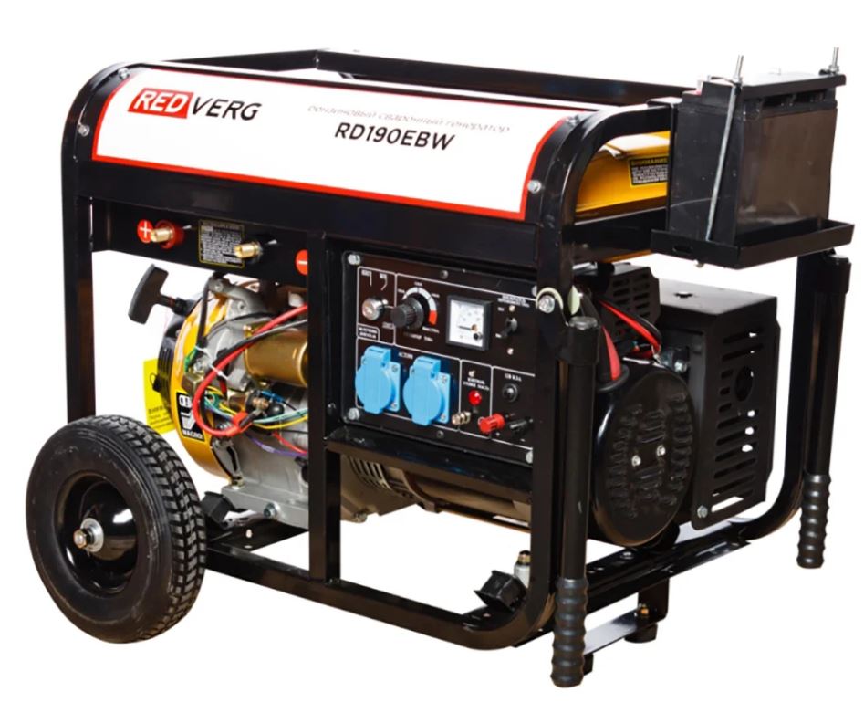 

Генератор бензиновый REDVERG RD190EBW 5019372 REDVERG сварочный, RD190EBW