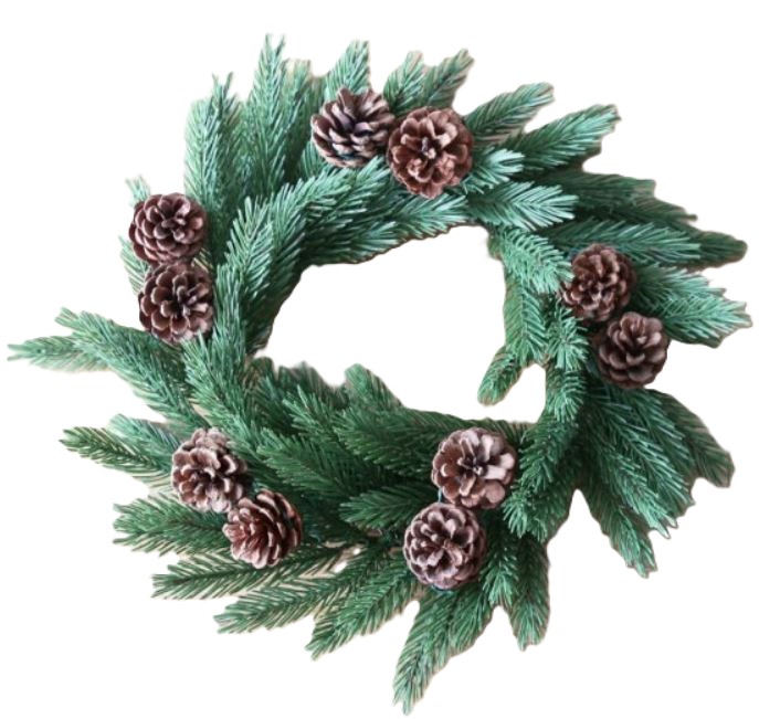 

Гирлянда NEON-NIGHT 307-144 еловый венок с шишками диаметр 45 см, Литой, 307-144