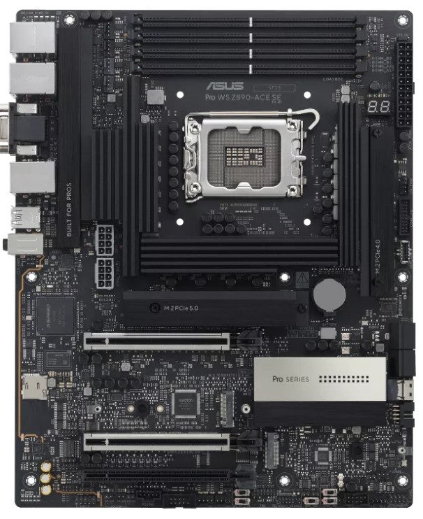

Материнская плата ATX ASUS PRO WS Z890-ACE SE 90MB1JC0-M0EAY0 (LGA1851, Z890, 4*DDR5 (9066), 3*PCIe, 4*M.2, 8*SATA, 6*USB 3.2, 2*USB Type-C, HDMI), PRO WS Z890-ACE SE