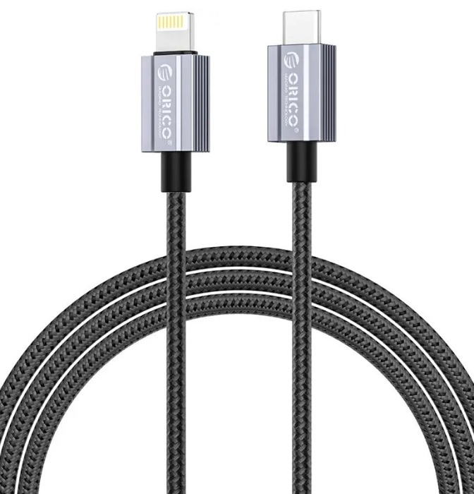 

Кабель интерфейсный Orico ORICO-GQA29-15-BK-BP USB-C/Lightning, 29 Вт, 1,5 метра, черный, ORICO-GQA29-15-BK-BP