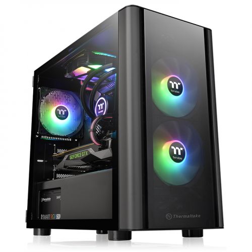

Корпус mATX Thermaltake V150 TG CA-1R1-00S1WN-00 черный, без БП, с окном, USB 3.0, 2*USB 2.0, audio, V150 TG