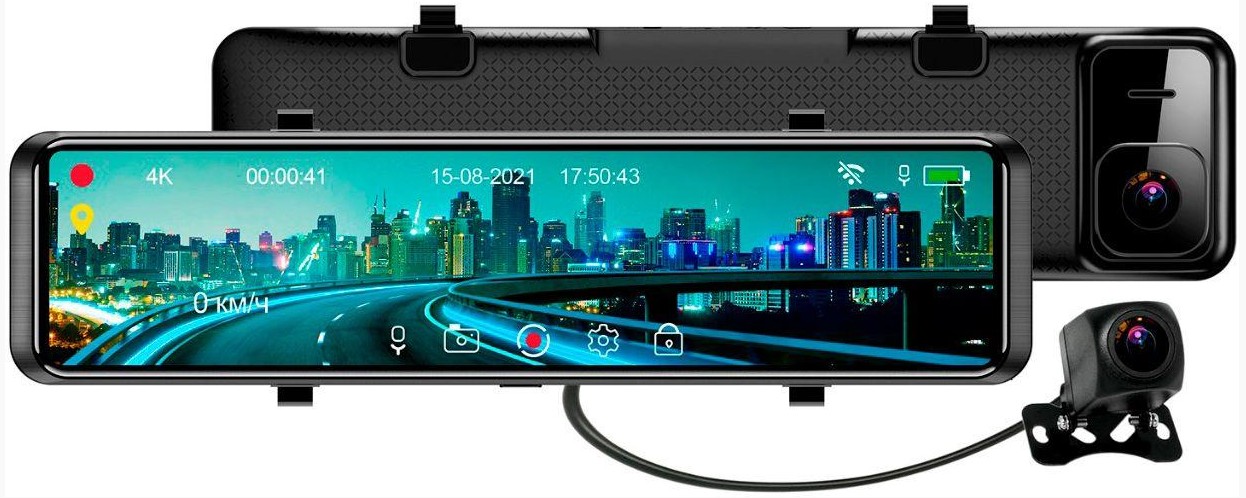 

Видеорегистратор автомобильный TrendVision MR-4K черный 8Mpix 2160x3840 2160p 140гр. GPS Hisilicon Hi3559V (1680655), MR-4K