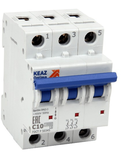 Изображение товара Модульный автоматический выключатель КЭАЗ OptiDin BM63 32А IP20
