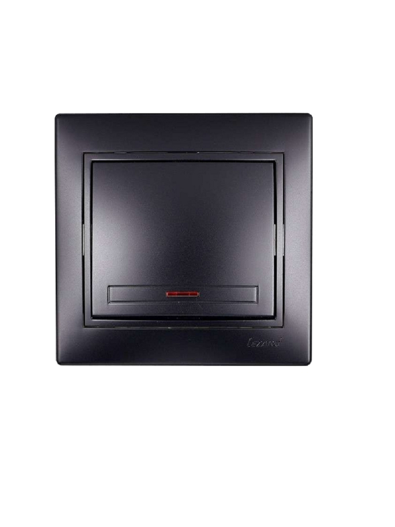 

Выключатель Lezard 701-4242-111 Mira 1-кл. 1п СП 10А IP20 с подсветкой со вставкой черн. бархат, 701-4242-111