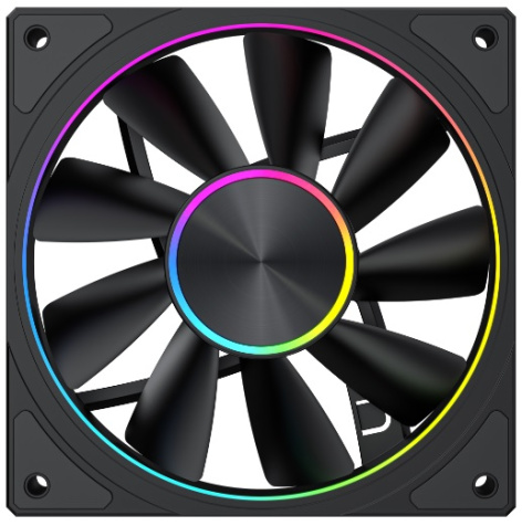 Изображение товара Вентилятор для корпуса Eurocase EU-FN120ARGB2002_8+18 BL с ARGB подсветкой 3 шт