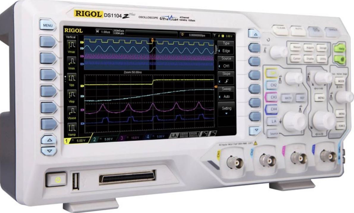 

Осциллограф Rigol DS1104Z-S Plus 100MHz, 4CH, 1GSa/s, 2CH 25MHz AFG,MSO ready, DS1104Z-S Plus