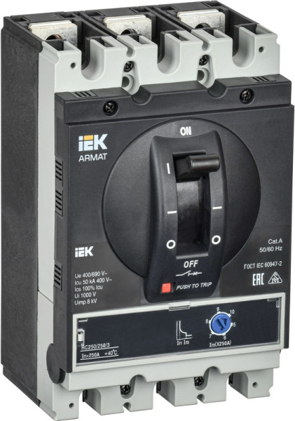 Автоматический выключатель IEK AR-MCCB-3G-150-0250A-MTUC