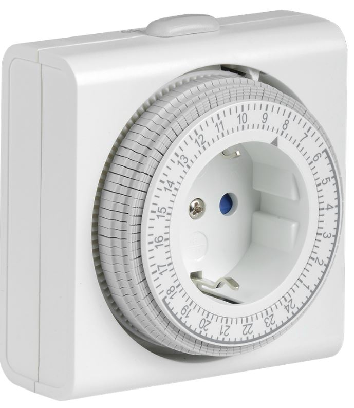 

Розетка-таймер IEK ERT-21-1-16-S-15-0-20-K01 РТМ-3 механический 15мин 24ч 96on/off 16А IP20, ERT-21-1-16-S-15-0-20-K01