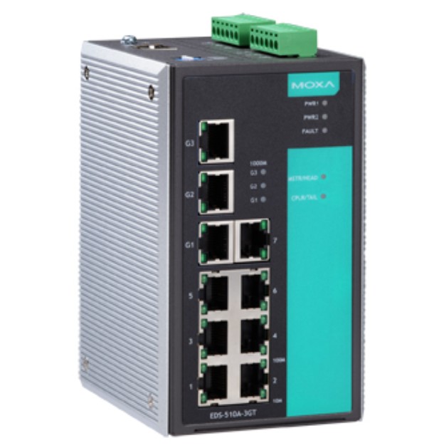

Коммутатор управляемый MOXA EDS-510A-3GT 7x10/100BaseT(X) ports, 3x10/100/1000BaseT(X) ports, EDS-510A-3GT