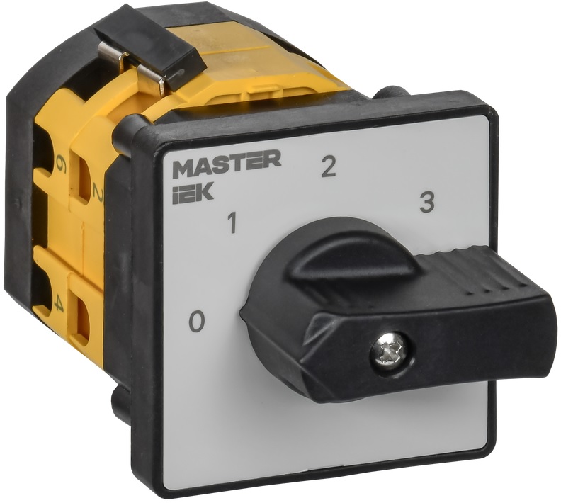 

Переключатель кулачковый IEK MI-CS10-010-108 стандартная рукоятка 10А схема 108, MI-CS10-010-108