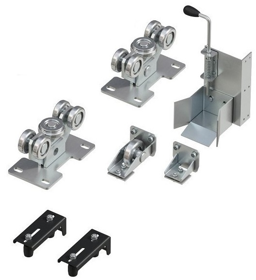 Комплект DoorHan DHSK-95/BZ роликов и направляющих для 95 балки, для створки ворот массой до 600кг С ловителем нижним без задвижки