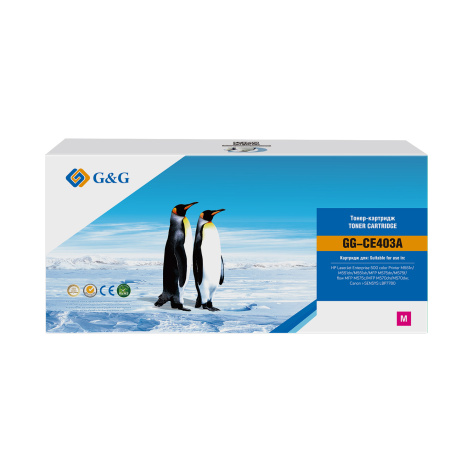 Изображение товара Тонер-картридж G&G GG-CE403A для Canon и HP, 6000 страниц, пурпурный