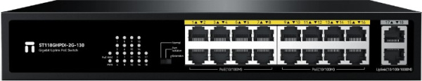 Изображение товара Коммутатор Netis ST118GHPDI-2G-130 для стабильной сети до 16 устройств